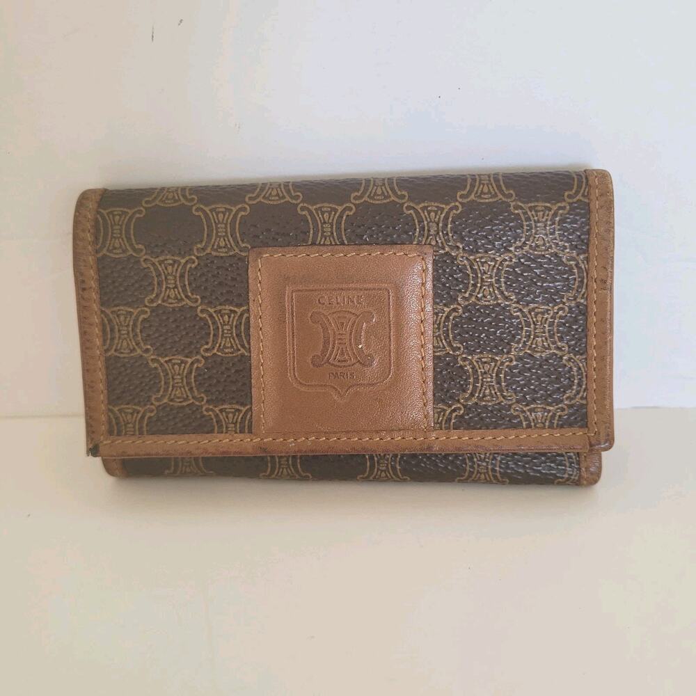 Celine Multicles 6 Key Hooks Case Brown Small Vintage Retro Madcam Designer